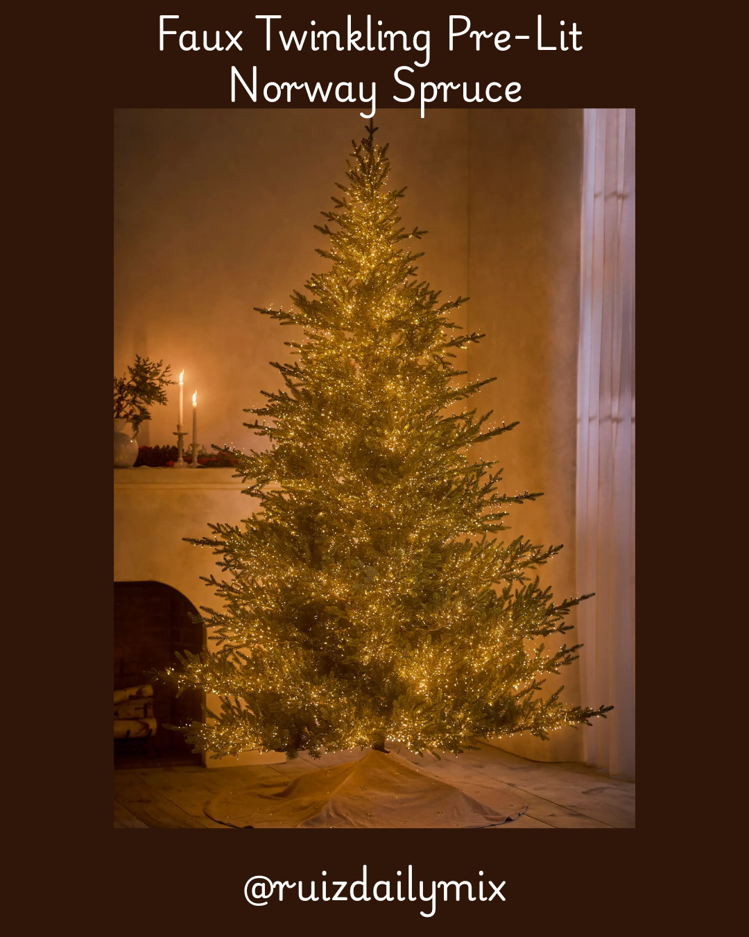 This Norway spruce is illuminated by warm-hued micro LED bulbs, It is strikingly natural, each tree is modeled after a singular, unsheared specimen found deep in the woods by an adventurous design team.
#christmastree#prelitchristmastree
#norwayspruce#christmasfinds2025 

 #LTKSeasonal #LTKHome #LTKFamily