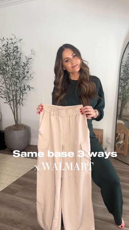 When you find the perfect cargo trousers @walmart you immediately find ways to style them  for every occasion 
Wearing an XS in trousers 
Medium: puffer vest 
Small:  basic long sleeve tee / turtleneck 
Medium:  knit cardigan 

#walmartpartner #walmartfashion 

#LTKU #LTKstyletip #LTKMostLoved