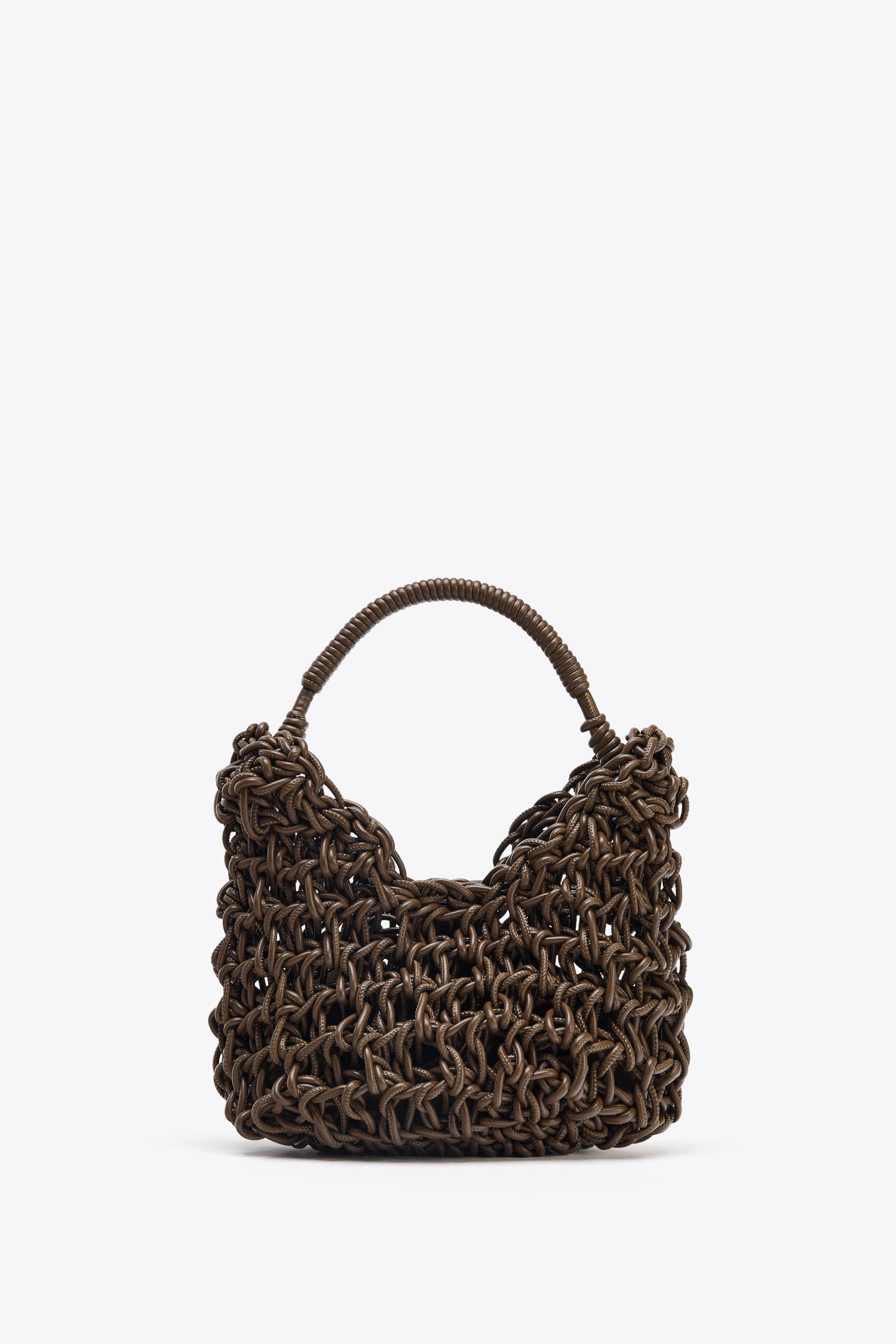 TOPSTITCHED BRAIDED HANDBAG | Zara UK