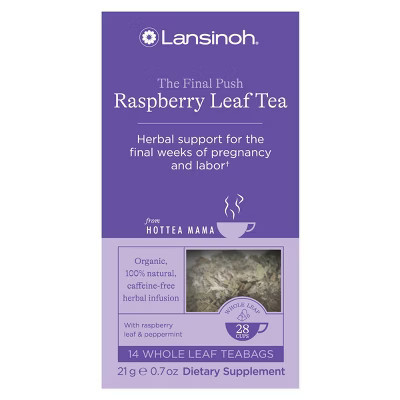 Lansinoh HotTea Mama Final Push Tea - Raspberry Leaf Tea for Pregnancy - 14ct | Target