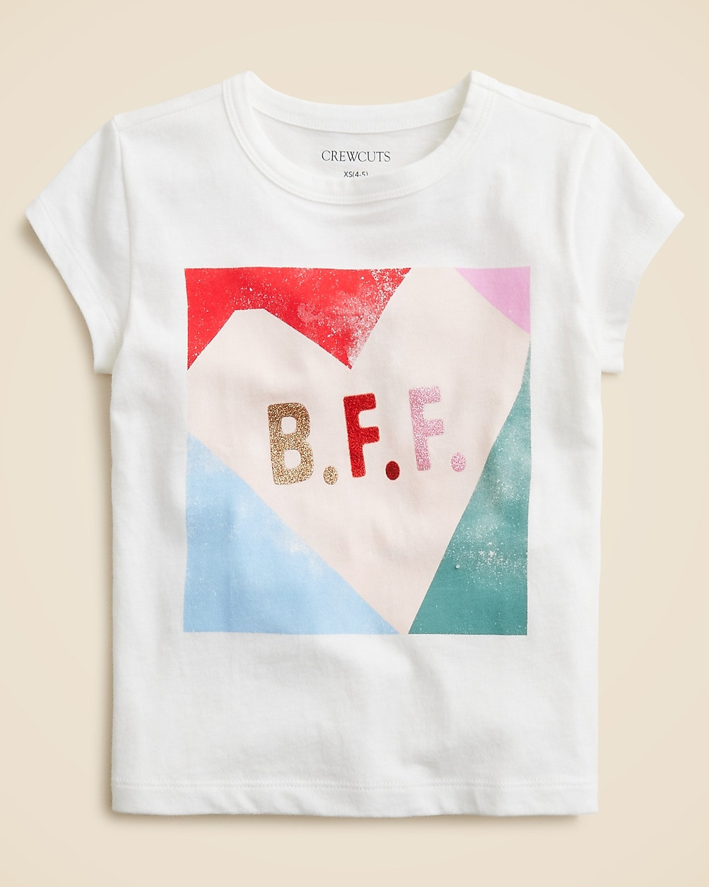 Girls' "bff" graphic T-shirt with glitter | J. Crew US