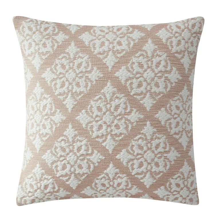 My Texas House Gemma Cotton Decorative Pillow Cover, 18"x18", Mahogany Rose | Walmart (US)