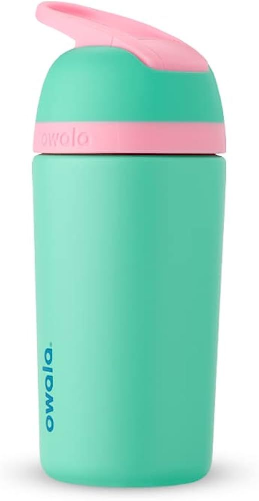 Owala Kids Flip Insulated Stainless-Steel Water Bottle with Straw and Locking Lid, 14-Ounce, Teal... | Amazon (US)