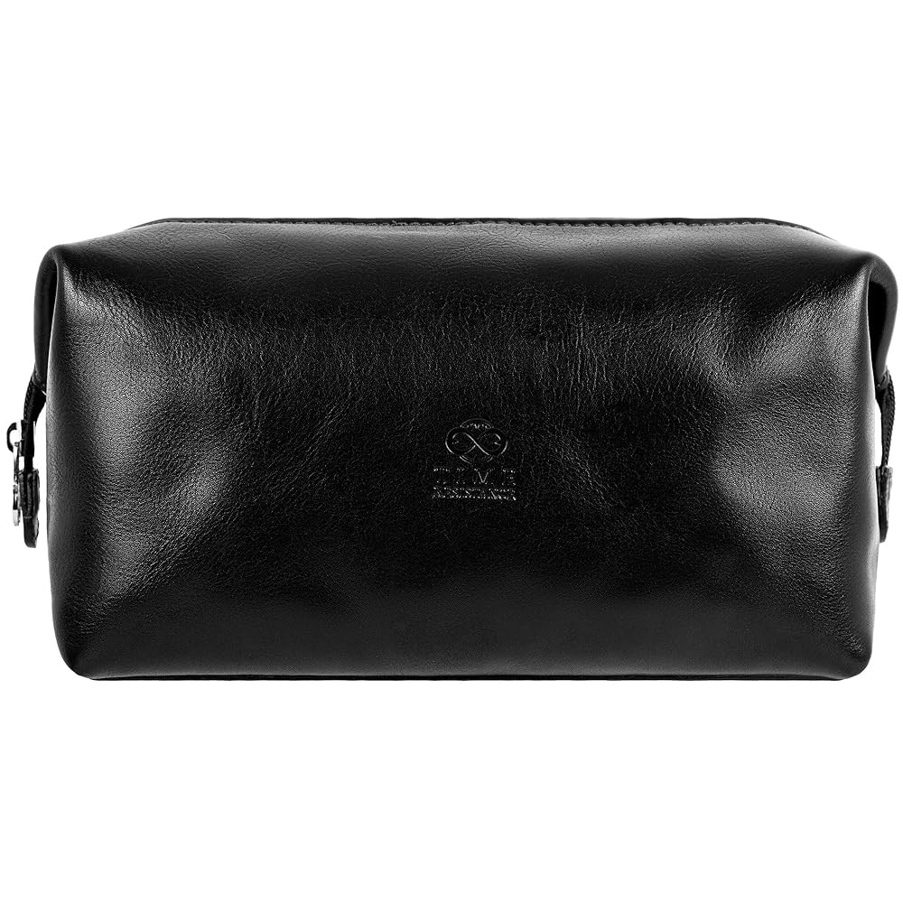 Time Resistance Men's Leather Toiletry Bag, Cosmetic Bag, Gladstone Opening, Wash Bag for Men, 10... | Amazon (DE)