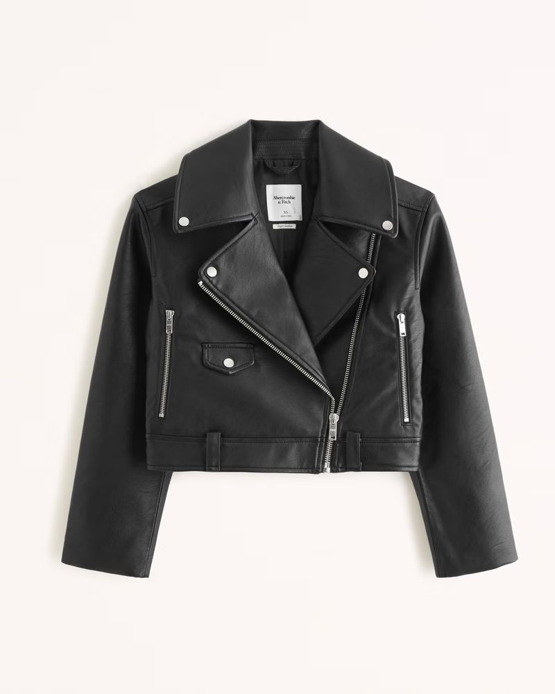 Vegan Leather Moto Jacket | Abercrombie & Fitch (US)