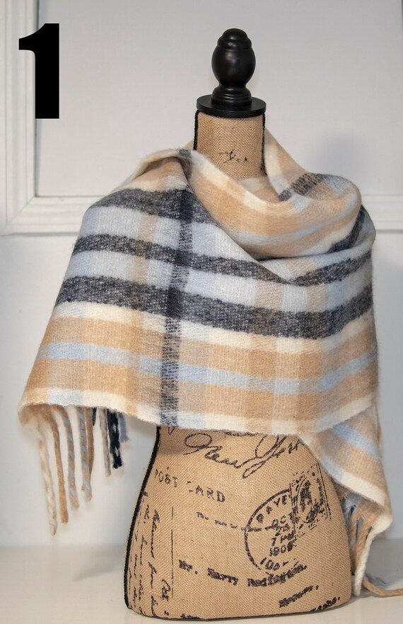 Bright Clolor Plaid winter scarf Winter Plaid Blanket | Etsy | Etsy (US)