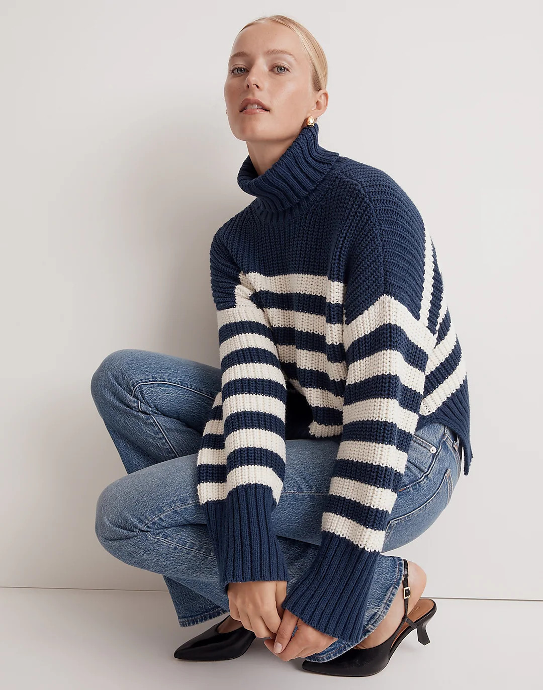 Wide Rib Mockneck Sweater | Madewell