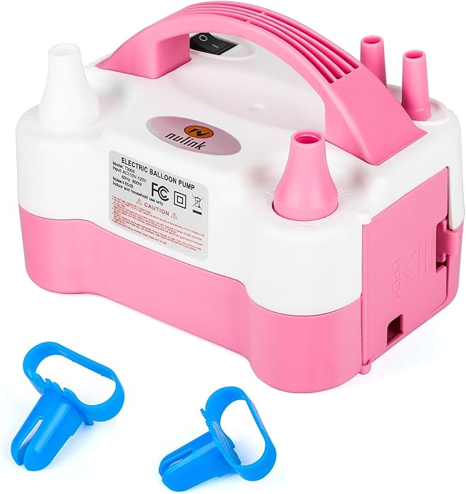Electric Balloon Pump, Portable Electric Balloon Blower Machine Balloon Air Pump Dual Nozzle 110V... | Amazon (US)