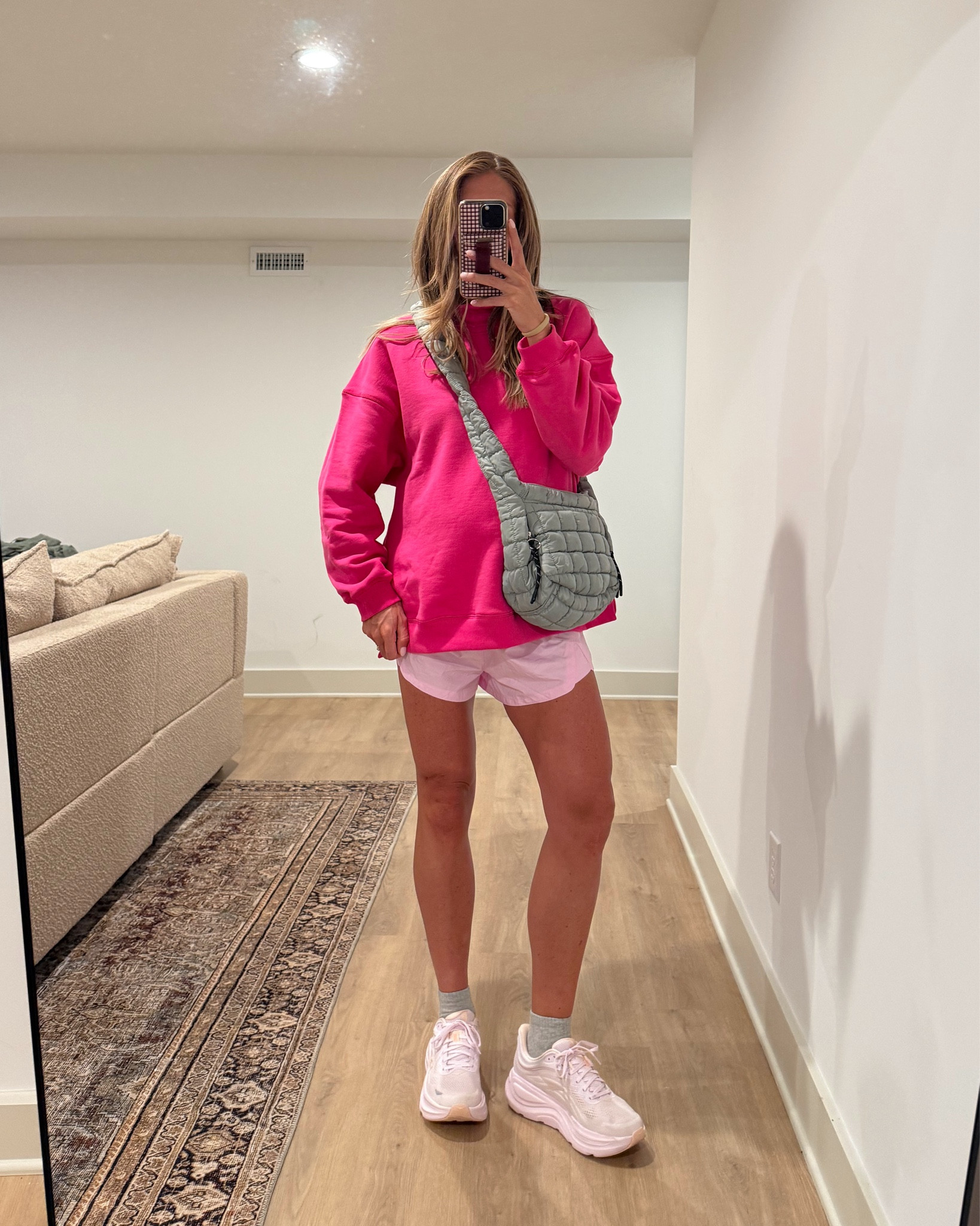 Outfit I wore running errands today while 37 weeks pregnant and a toddler mom. Wearing my usual mediums in everything.  I love that these shorts have so much stretch that they grow with my bump.  I wore this exact pair for running when I wasn’t pregnant and they have SO MUCH STRETCh to the,   Entire outfit is part of a promo right now: Right now when you spend $150 Get $50 code to spend later (ends Friday 3.27 @ 11:59pm EST 

@FPMovement and #FPMovementPartner

#LTKootd #LTKActive #LTKmomlife