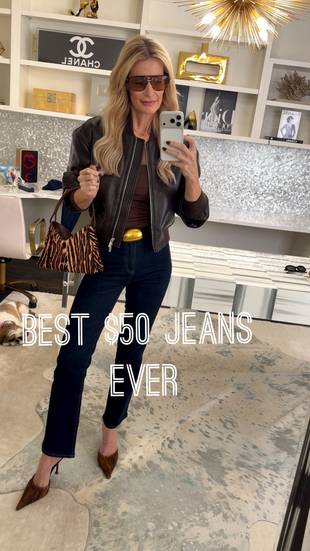 These $50 Quince jeans have the deep, dark wash that’s so on trend right now, plus a flattering high waist and straight leg. I love that they come in different lengths—they remind me of my Frame jeans, but they’re just $50. I’m 5'4" and wearing the 28-inch inseam. #QuinceJeans #DarkWashJeans #StraightLegJeans #HighWaistedJeans #AffordableFashion #FallDenim #Over40Style #LTKStyle #LTKSeasonal #LTKOver40 

 
