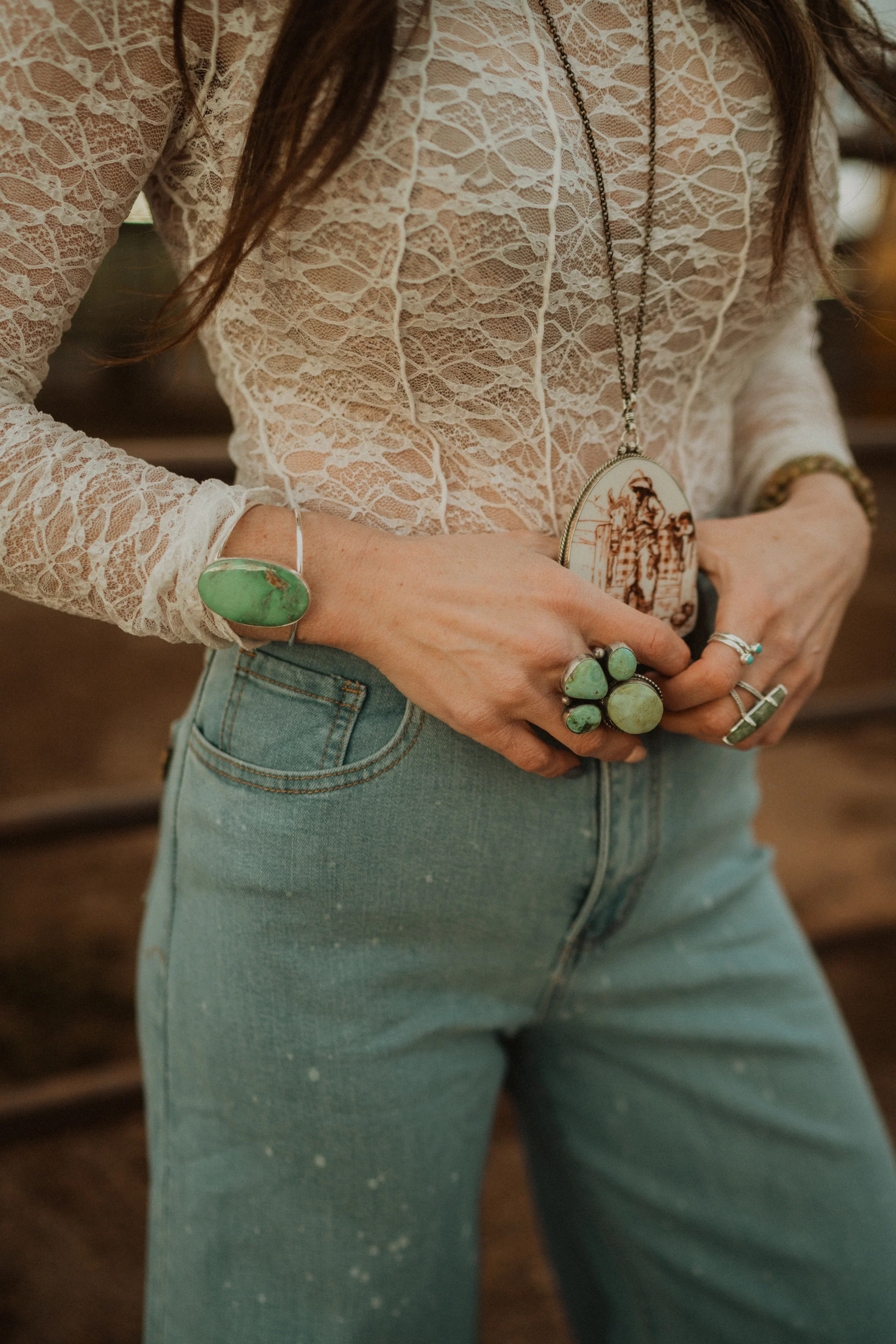 Solange Bracelet | Variscite | Goldie Lew Jewelry