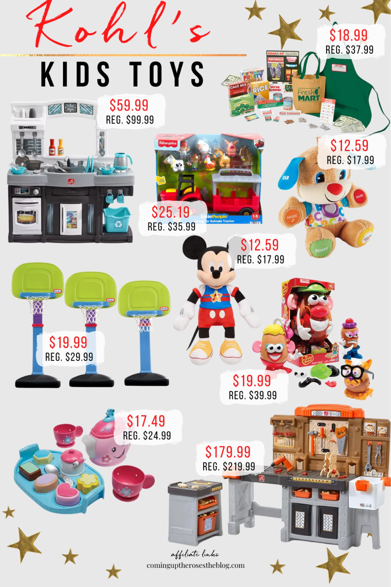 Toys on sale at Kohl’s! Grab gifts for the littles on your list during this Black Friday and Cyber Week sales 🎁

little tykes // fisher price // Disney toys // kids basketball hoop // play kitchen // play workshop

#LTKGiftGuide #LTKCyberweek #LTKkids