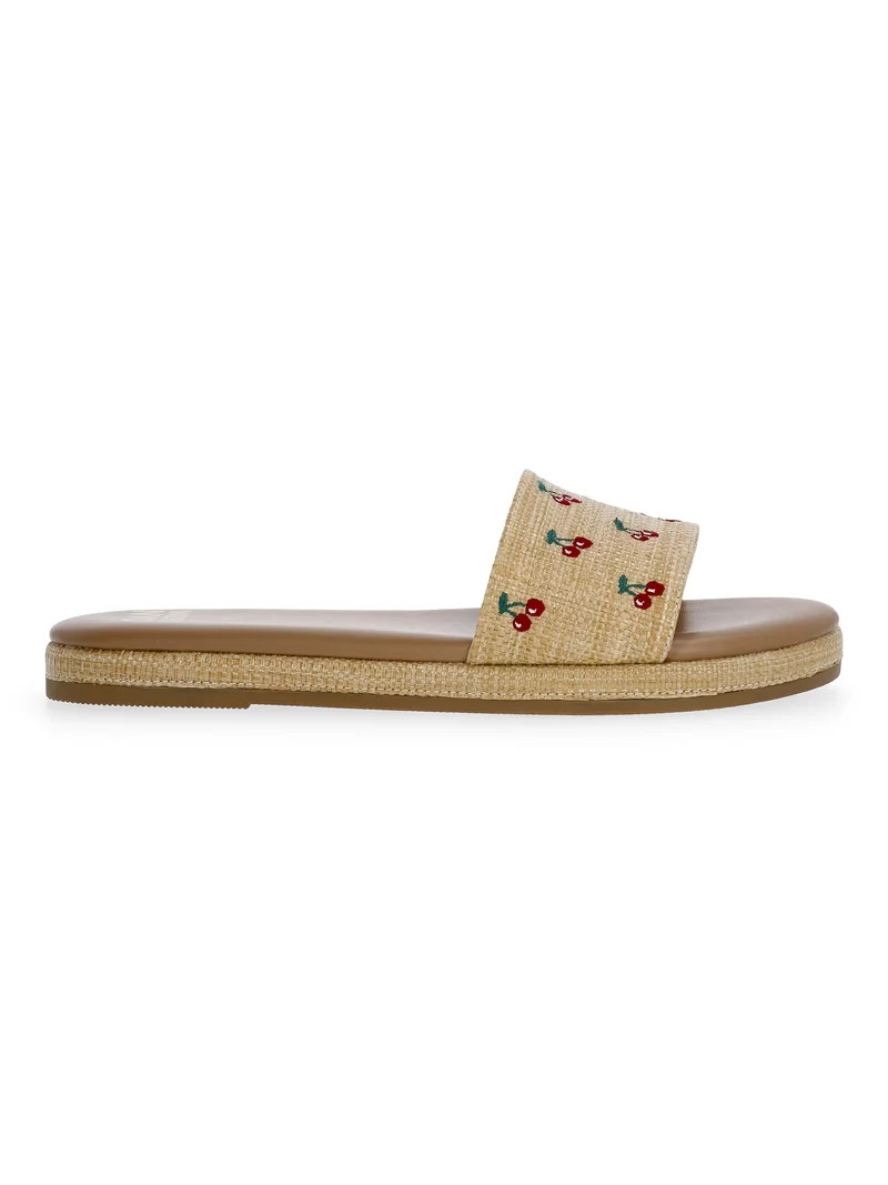 Madden NYC Women's Raffia Slide Sandals | Walmart (US)