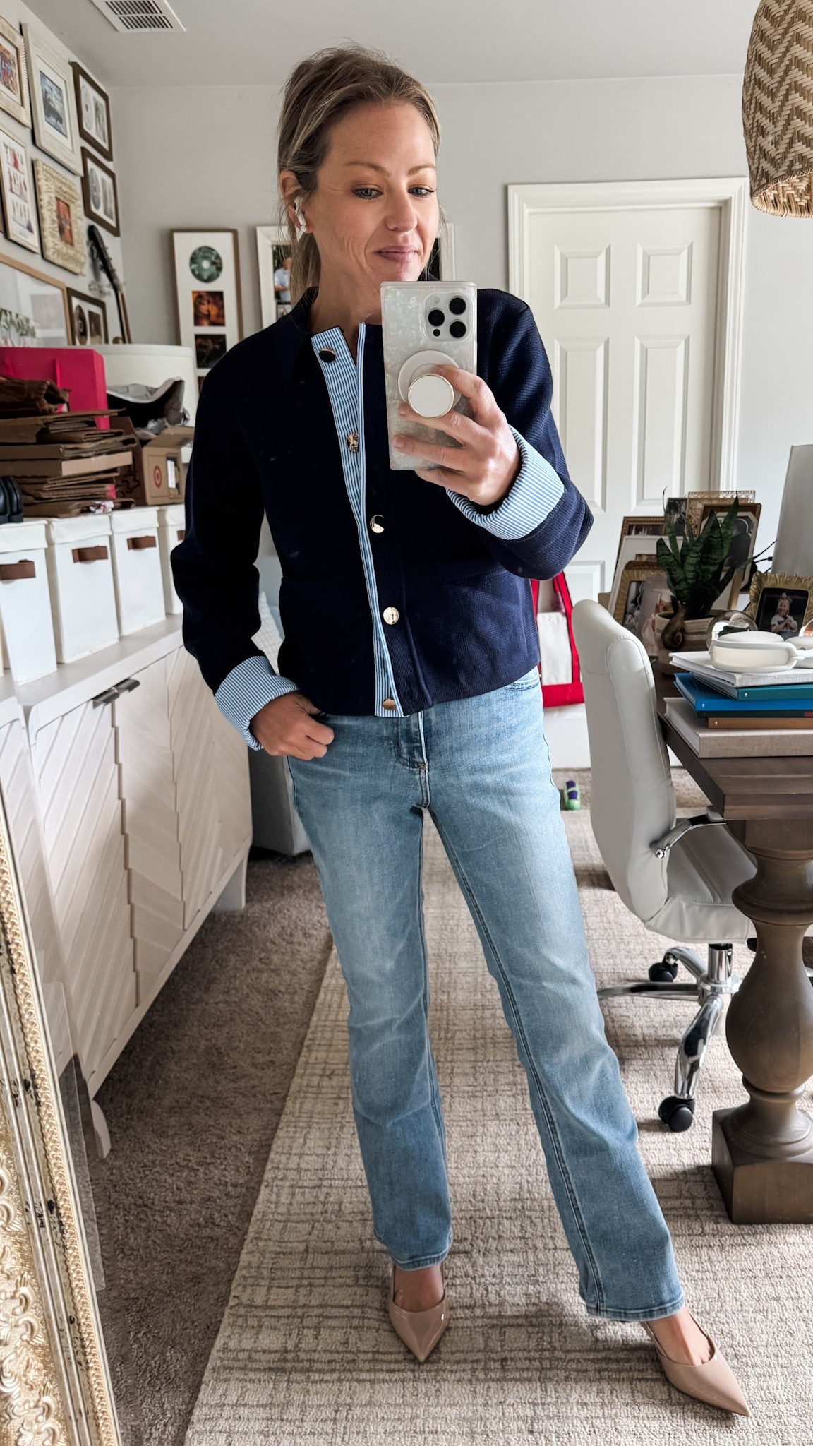 The quality of this jacket is incredible! Love the maroon too. 5’3” Wearing an XS. Wearing a 4 short in the under $30 target bootcut jeans! (Size up on those)

#LTKOver40 #LTKPetite #LTKWorkwear