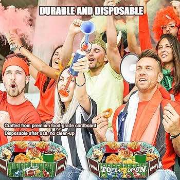 Football Party Decorations Supplies Snacks Serving Tray, Essentials Rugby Game Theme Birthday Cel... | Amazon (US)