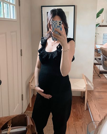 Sweetest little romantic top that is also insanely comfortable and works with a regular ole bra? A new fave and forever keeper. So well priced too!

Top is Sézane - went up one size to a small and would recommend that pregnant or not.

#sezanepartner

#LTKBump #LTKWorkwear #LTKStyleTip