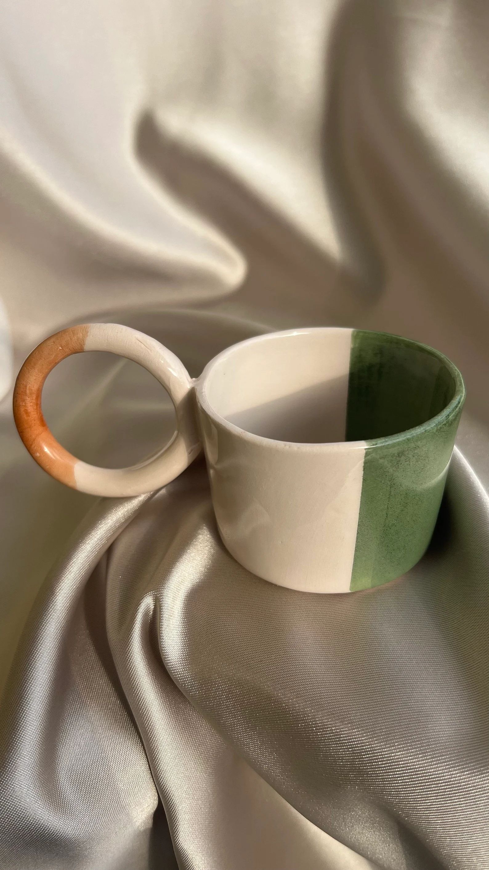 Handmade Ceramic Mug With Big Round Handle Ceramic Chunky | Etsy | Etsy (US)