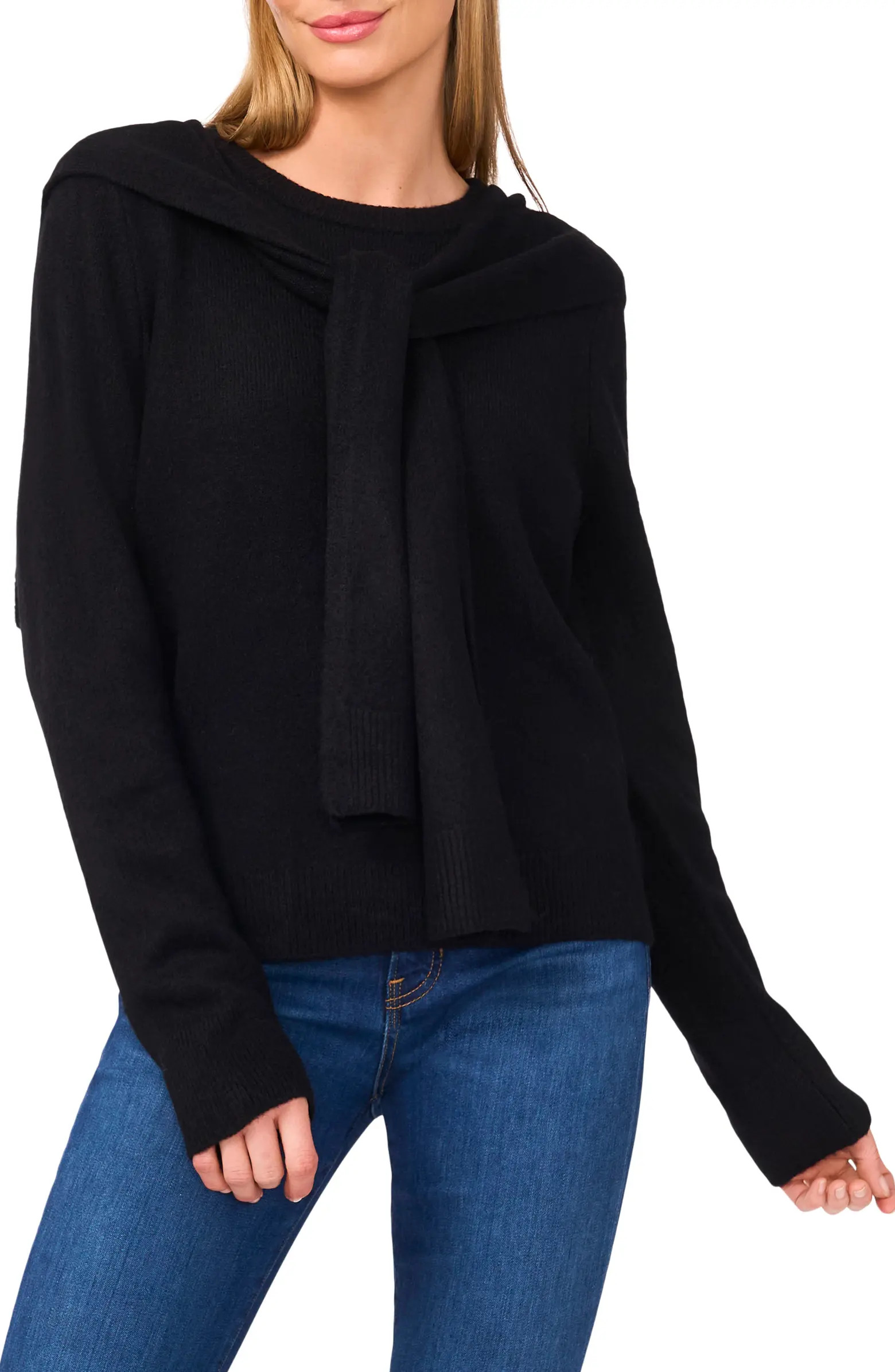 Shoulder Wrap Detail Sweater | Nordstrom