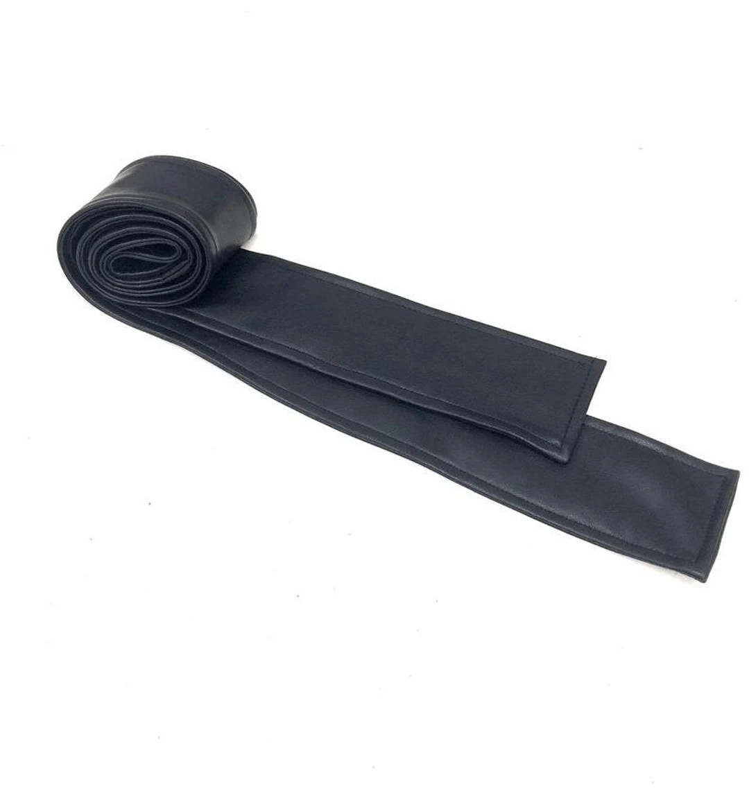 Eco Leather Coat Belt, Leather Tie Belt, Custom Size Knot Belt, Trench Coat Belt, Leather Sash Be... | Etsy (US)