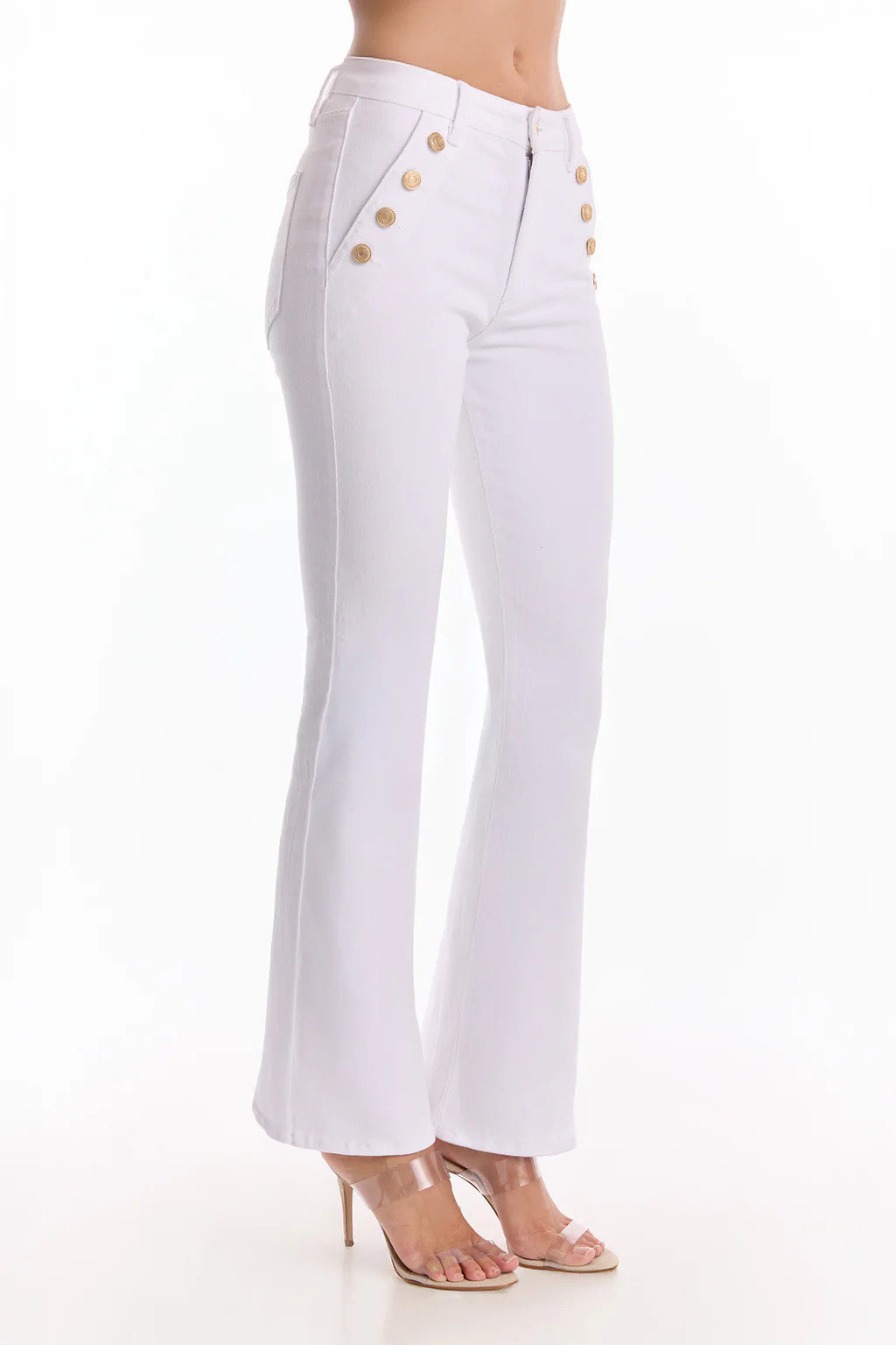 Allegra Bootcut Jean - White | The Noli Shop