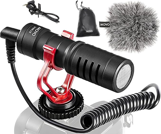 Movo VXR10 Universal Shotgun Mic for Camera - Camera Microphone for DSLR, iPhone and Android Smar... | Amazon (US)