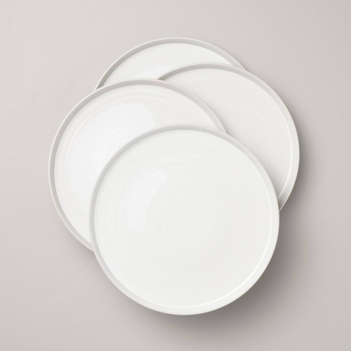 10.5" Flared Brim Stoneware Dinner Plate Vintage Cream - Hearth & Hand™ with Magnolia | Target