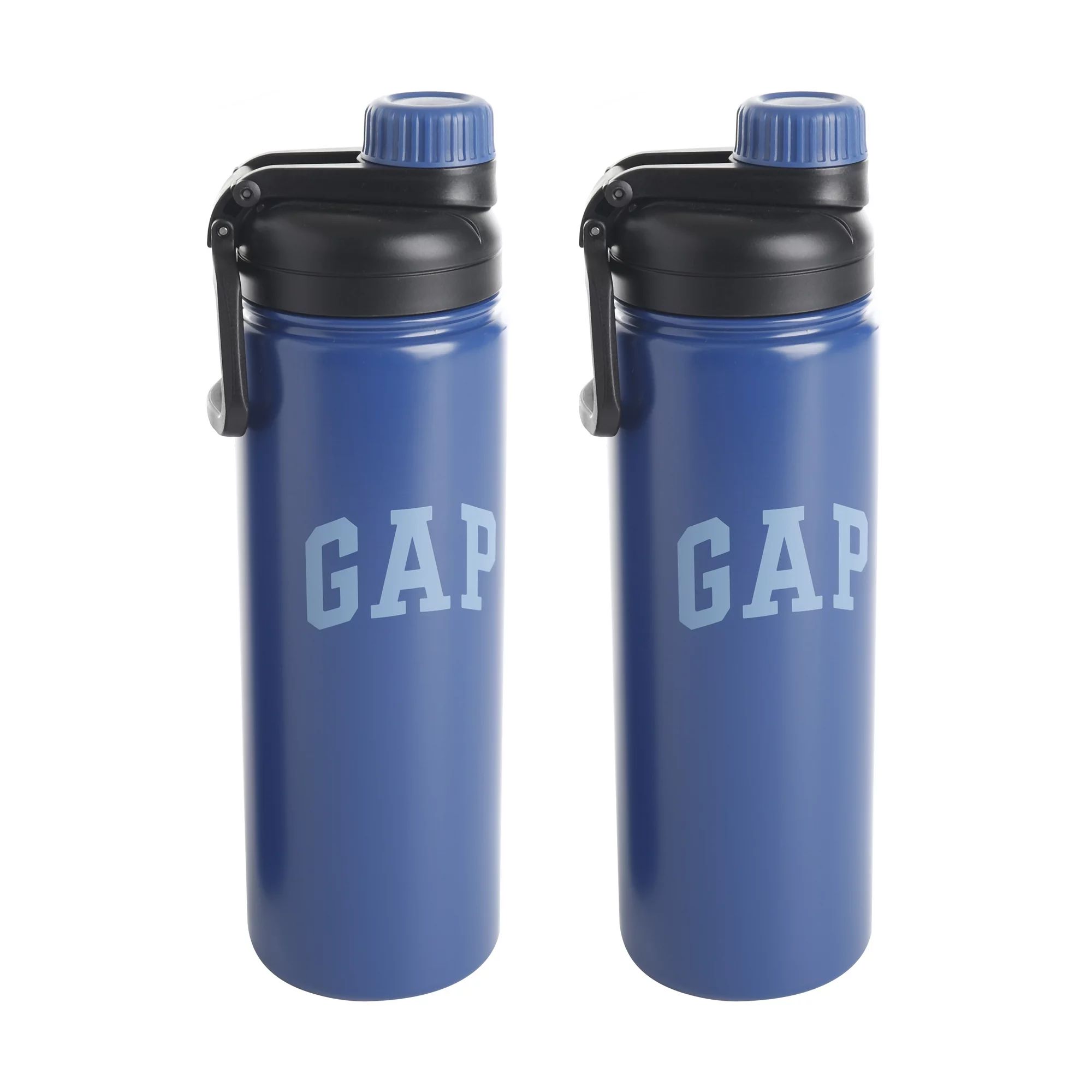 Gap Home 20-Ounce Stainless Steel Blue Hydration Bottle, Set of 2 | Walmart (US)