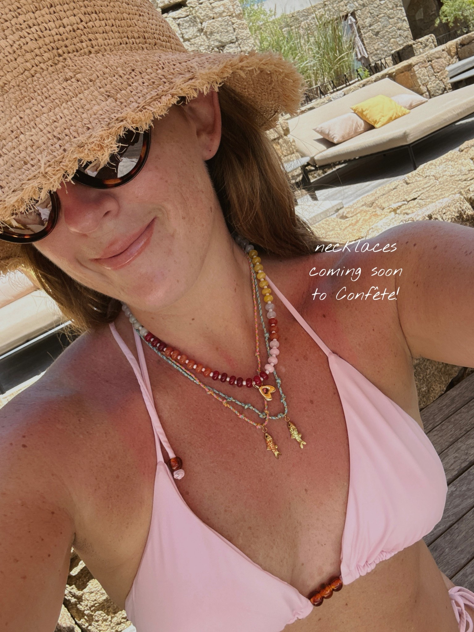 Love this pink bikini I bought last summer for a trip to Italy… necklaces coming soon to @shop-confete00 

#LTKMidsize #LTKOver40 #LTKSeasonal