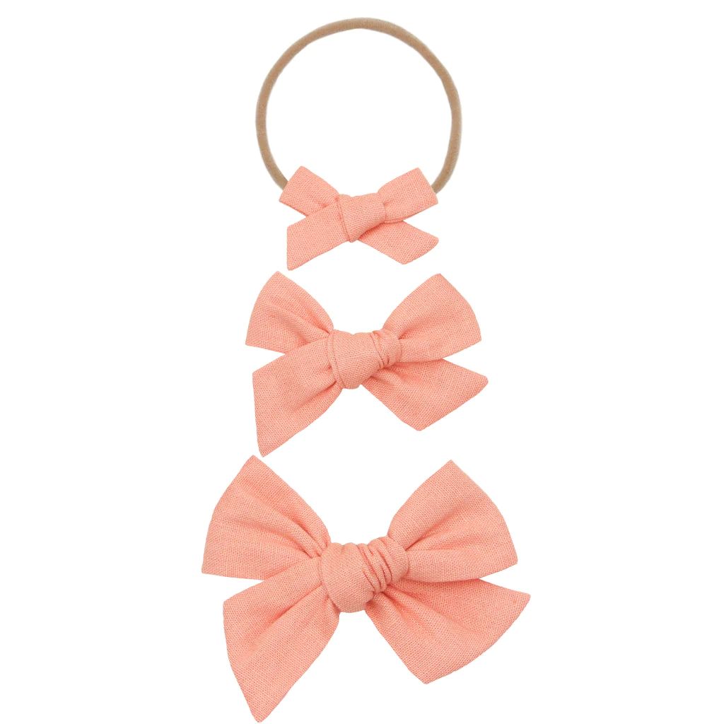 Linen Bow - Mango Headband | Lou Lou & Company