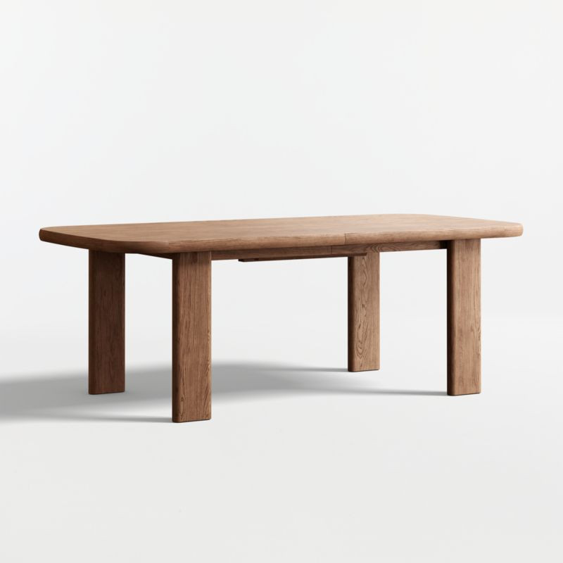 Hearth 85"-107" Oak Extendable Dining Table + Reviews | Crate & Barrel | Crate & Barrel