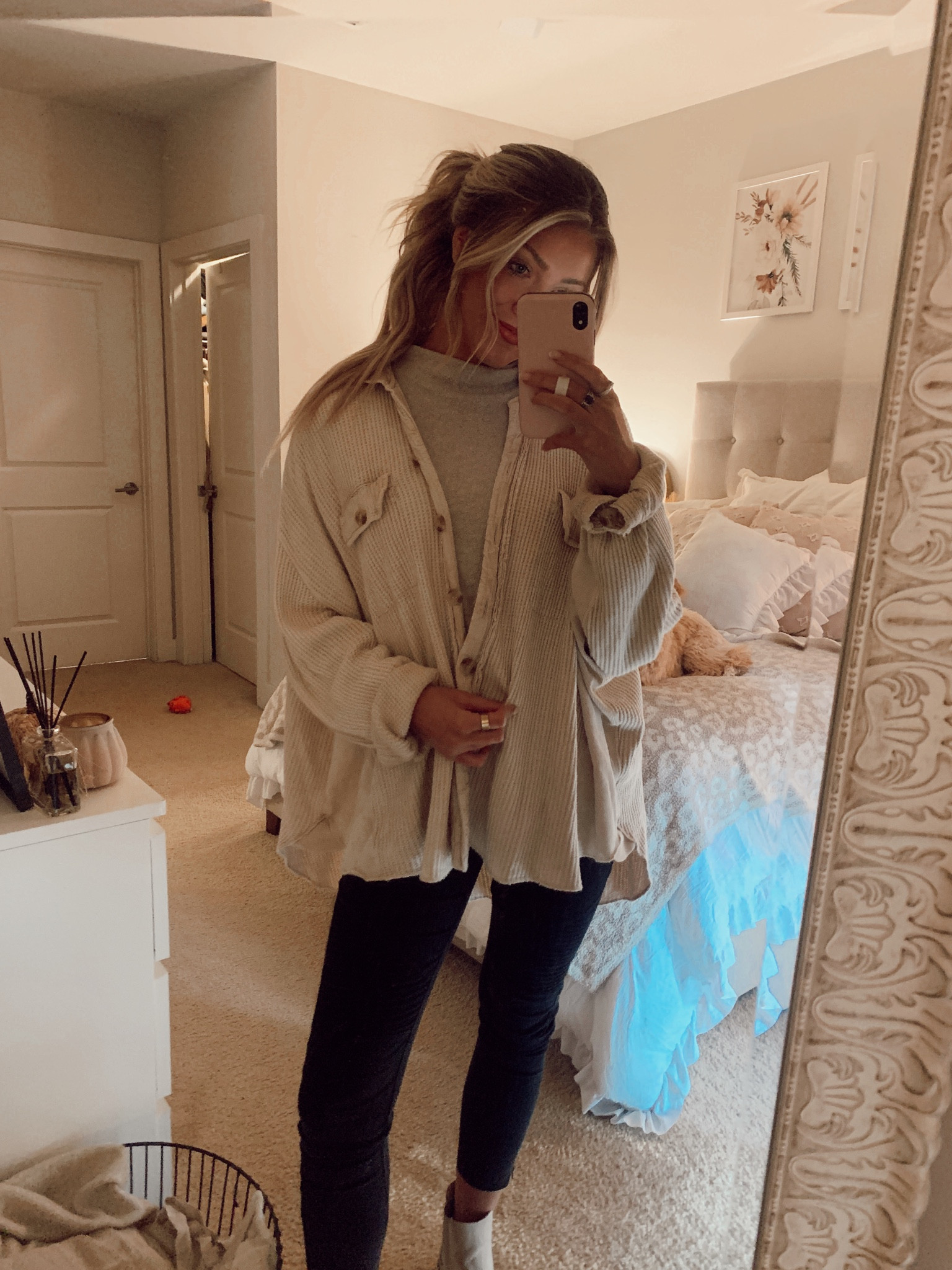 No surprise here, another free people jacket 🤪 this jacket goes with EVERYTHING! Dress up or dress down. Linking similar options too

#LTKSeasonal #LTKstyletip #LTKHoliday