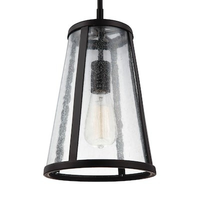 Feiss  Harrow 8 in. W. 1-Light Oil Rubbed Bronze Indoor Pendant | Lowe's