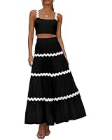 PRETTYGARDEN Women's Summer 2 Piece Beach Outfit Casual Sleeveless Cropped Tank Top High Waisted ... | Amazon (US)