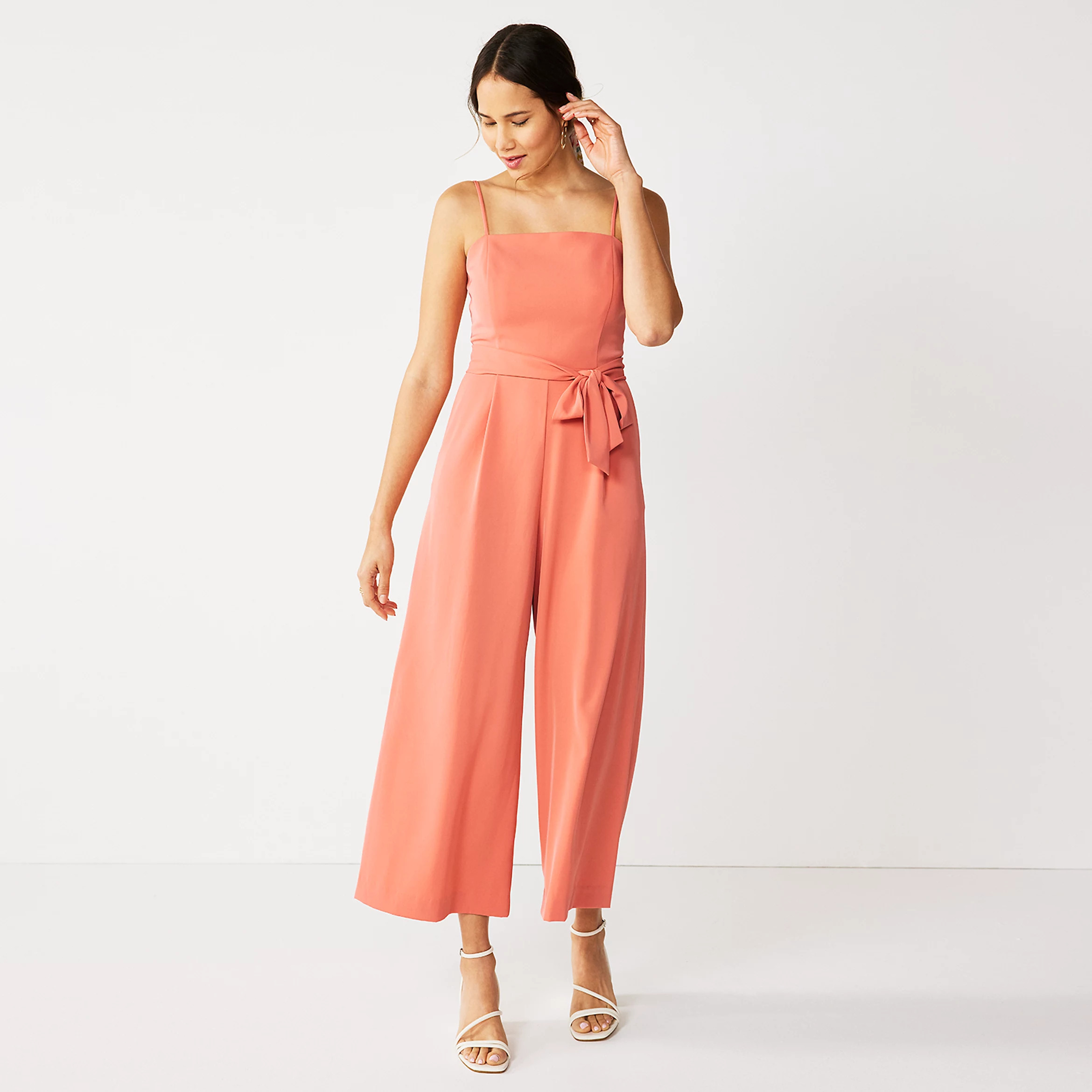 Women's Nine West Wide-Leg Crop Jumpsuit | Kohl's