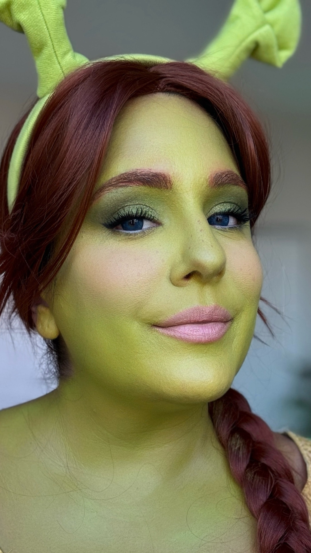 Princess Fiona 💚

FACE:
@maccosmetics studio radiance moisturizing and illuminating silky primer 
@mehronmakeup cream blend stick ogre green
@makebeautyofficial liquid waterproof eyeliner shade horizon line for the freckles
@blendbunnycosmetics lunar eclipse palette - shades zero and crescent 
@themobbeauty cream eye M121 for highlights 
@hudabeauty easy bake setting powder sugar cookie

EYES:
@colourpopcosmetics Shrek eyeshadow palette 
@nyxcosmetics epic ink liner black for baby wing
@hungvanngobeauty gel eyeliner blackest black for upper water line 
@makeupforever white eyeliner for bottom waterline
@maccosmetics macstack mascara black

BROWS:
@danessamyricksbeauty blooming romance palette in the shade desire
@makebeautyofficial liquid waterproof eyeliner in shade horizon line

LIPS:
@danessamyricksbeauty blooming romance palette shades crush and smitten
@blendbunnycosmetics lunar eclipse dimension palette - topped it off with shade zero

#halloween2025 #halloweenmakeuptutorial #halloweenmakeup #colourpop #shrek #halloweenmakeupideas

#LTKBeauty #LTKFindsUnder50 #LTKSeasonal