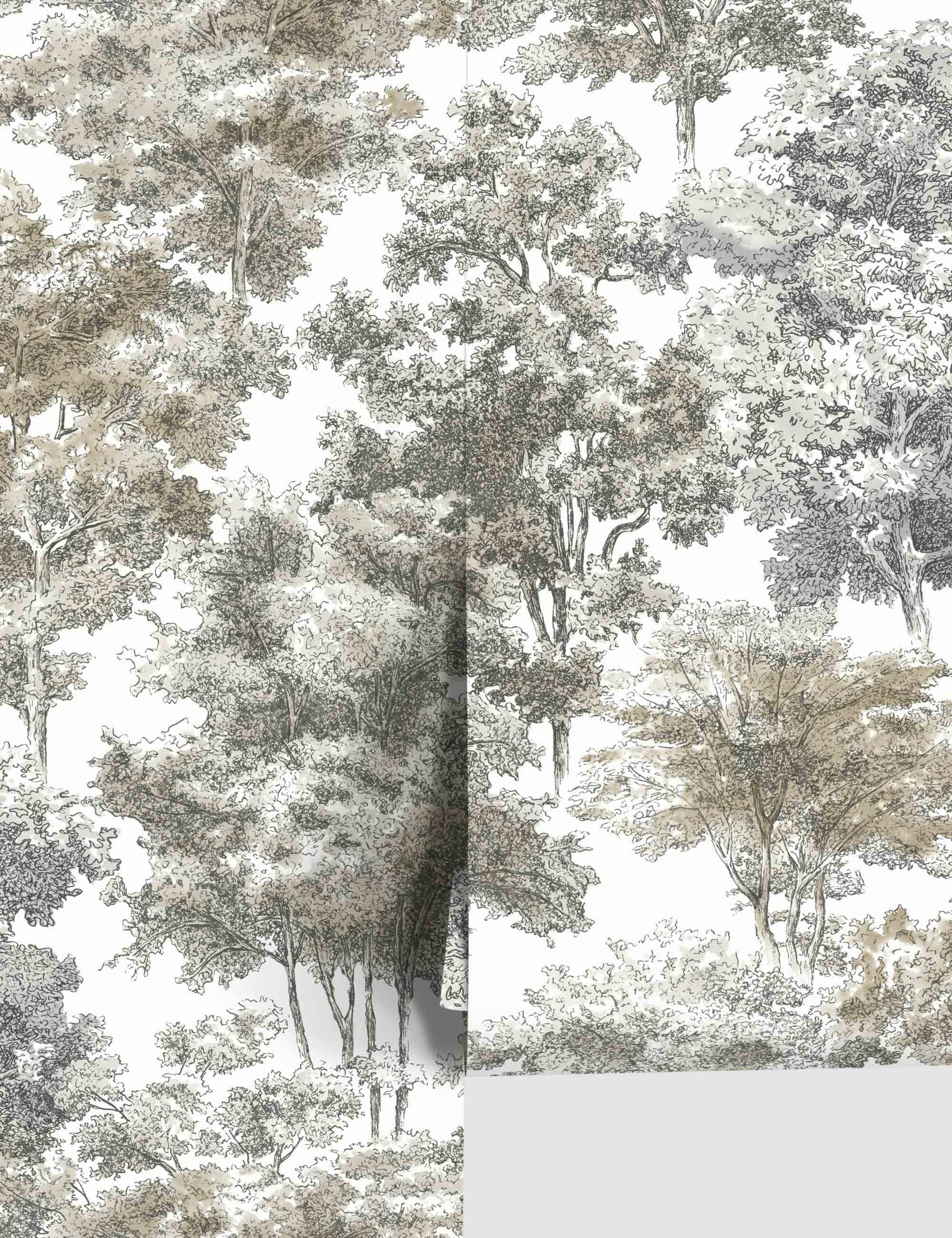 Old World Trees Peel + Stick Wallpaper | Lulu and Georgia 