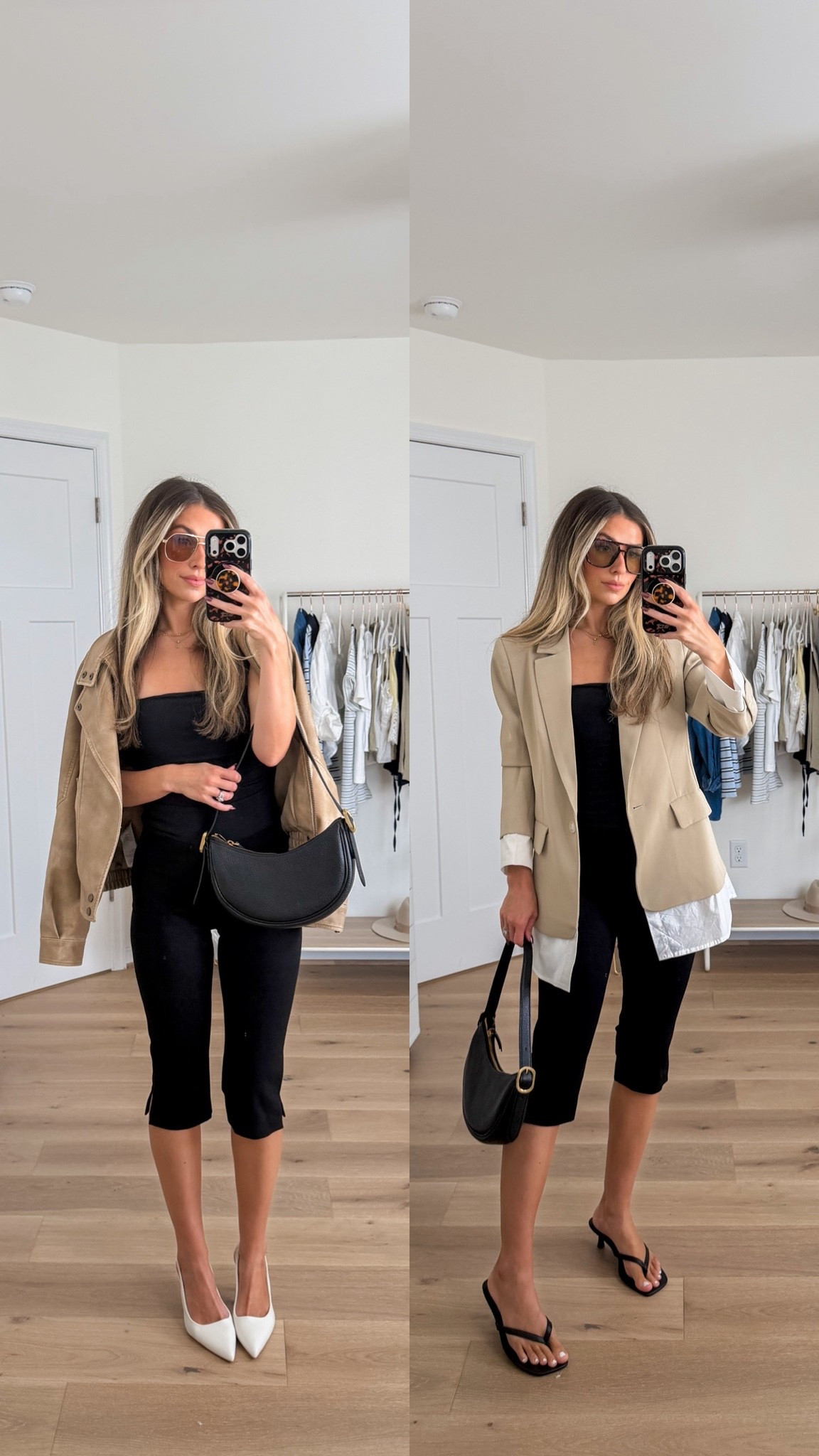 casual chic outfit inspo with capris 😍 I’m 5’2 wearing a xs

#LTKPetite #LTKWorkwear #LTKootd