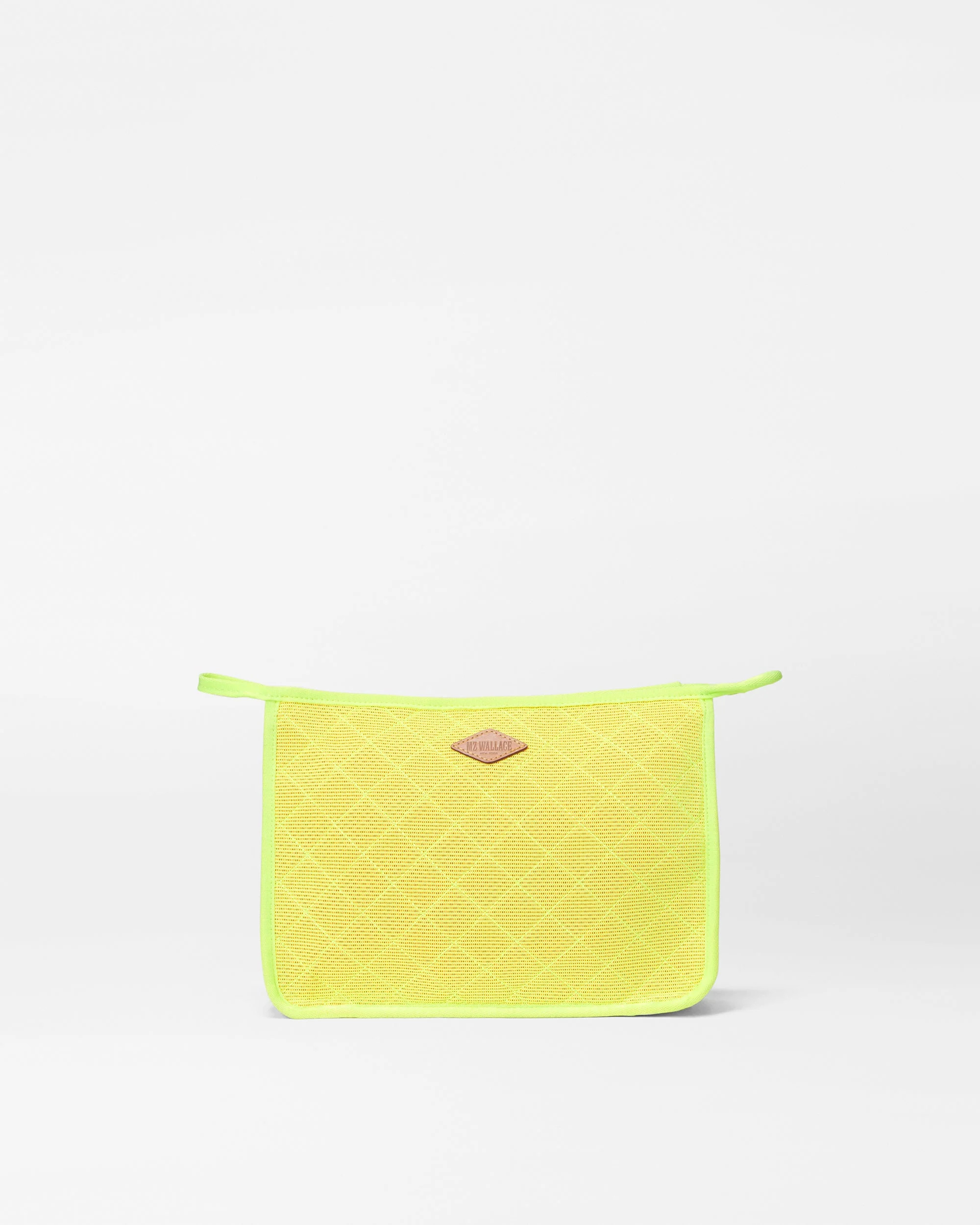 Neon Yellow Mesh Metro Clutch | MZ Wallace