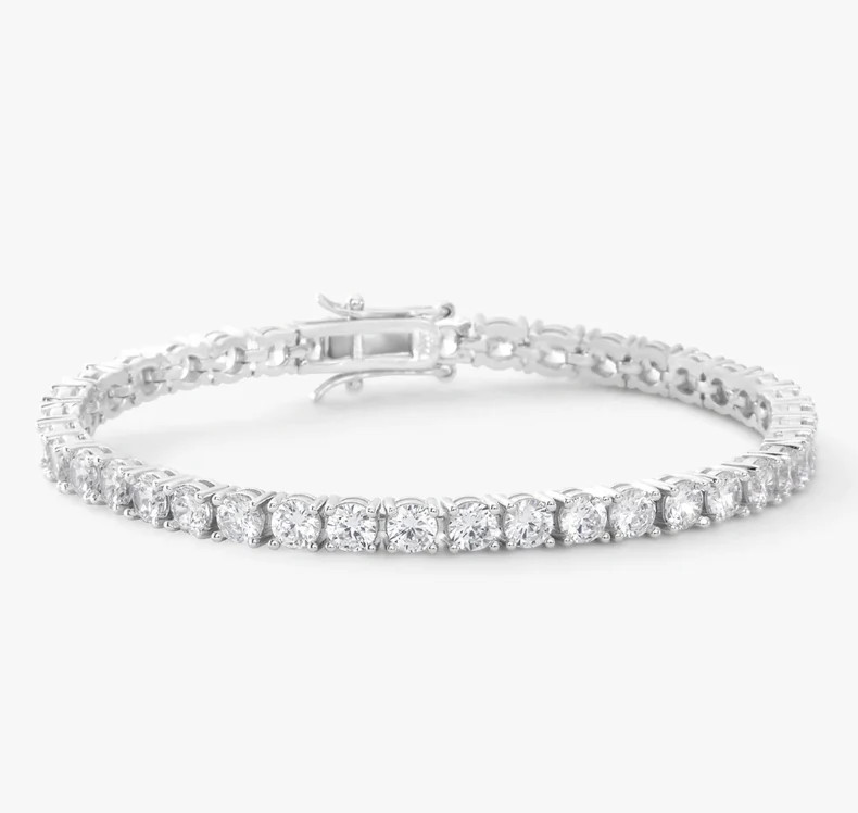 4mm Silver Tennis Bracelet | Corace Collection