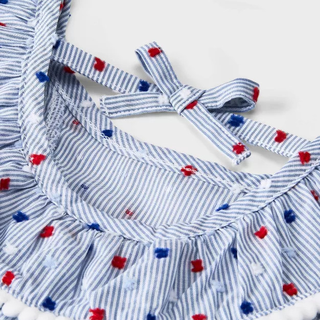 Baby Girls' Clip Spot Romper - Cat & Jack™ Blue | Target