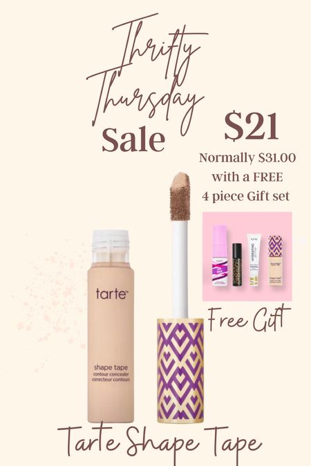 Tarte Shape tape ultra Creamy concealer!

You’ll wNt the ultra creamy with built in eye cream!

30% off and 4 piece free gift



#LTKbeauty #LTKsalealert