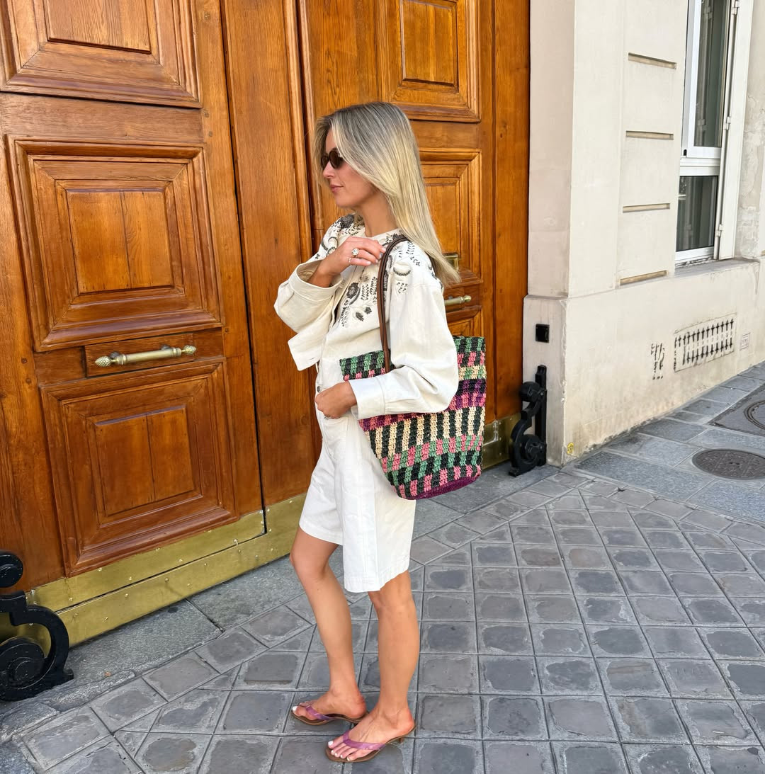 Apparently I’m a Bermuda shorts girl again. Summering done right in @veronicabeard

summer outfits
bermuda shorts
embroidered jacket
raffia tote
vacation outfits
euro summer 

 #LTKgrwm #LTKootd #LTKSeasonal