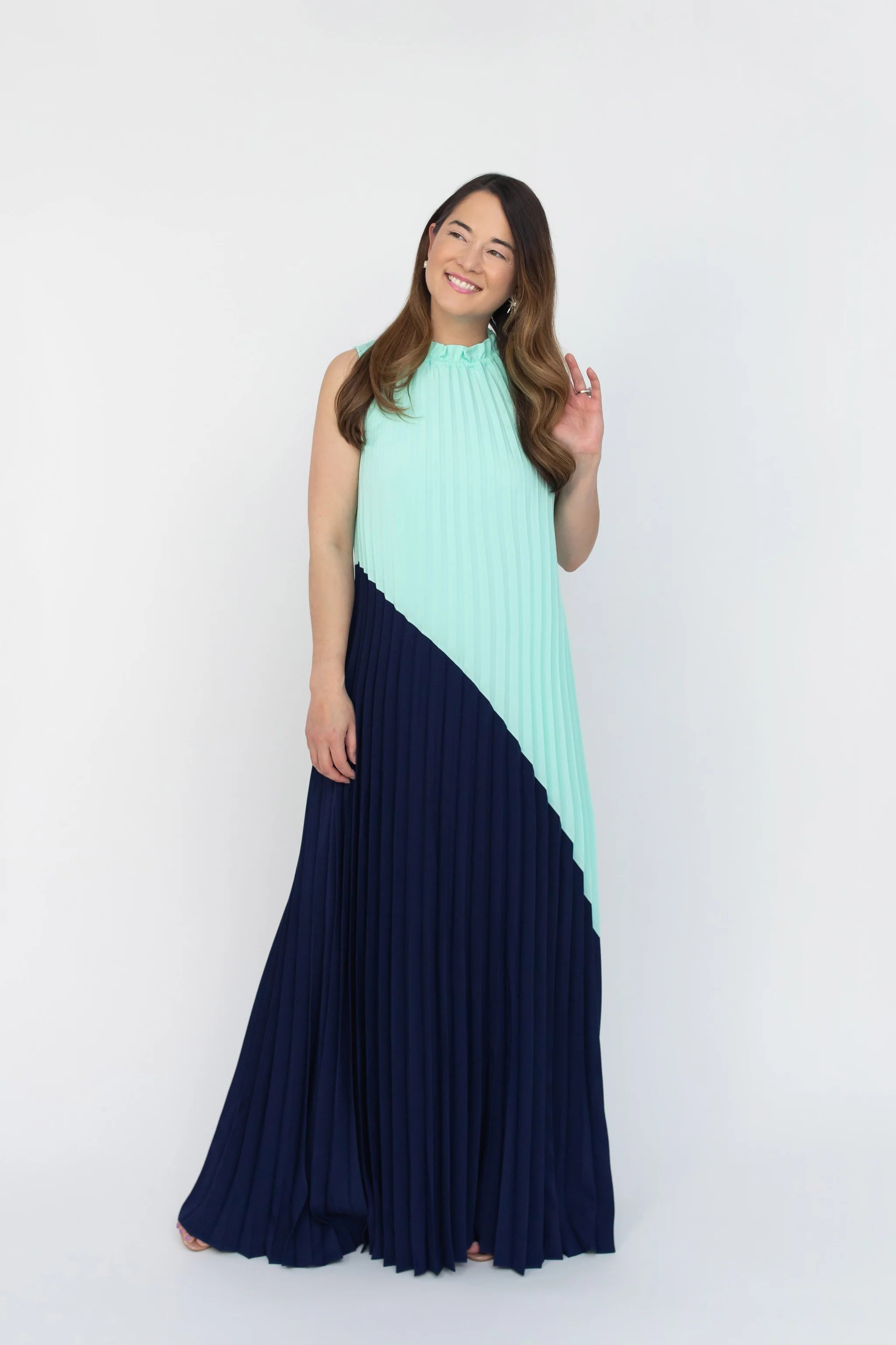 Emma Pleated Maxi Dress | Sail to Sable