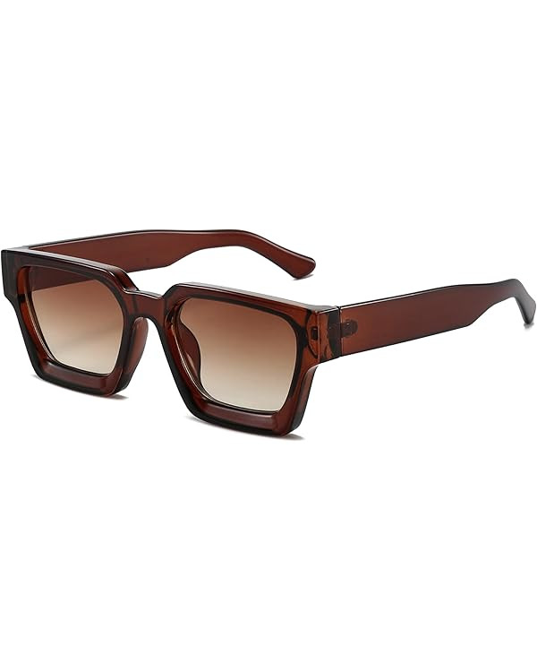 AIEYEZO Square Sunglasses for Women Men Square Thick Frame Sun Glasses Simple Designer Style Shad... | Amazon (US)