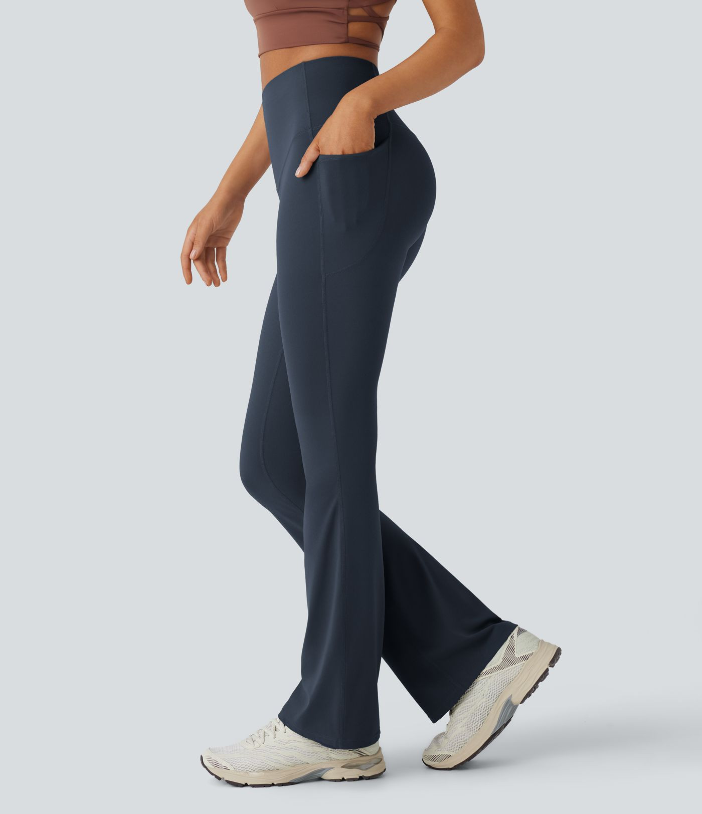 Halara UltraSculpt\u2122 High Waisted Tummy Control Pocket Shaping Yoga Bootcut Leggings | HALARA