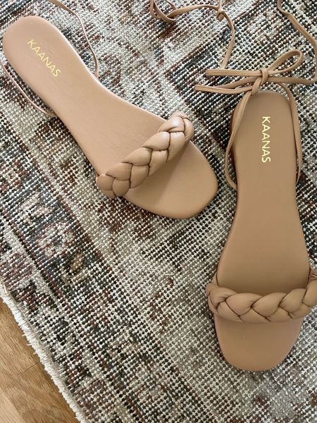 Cutest new sandals for summer with braided band and lace up fits TTS. If between sizes, go up 

#LTKshoecrush #LTKSeasonal