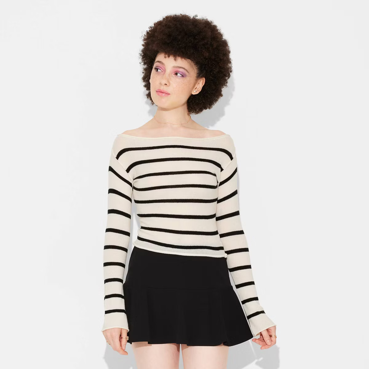 Women's Sheer Boat Neck Pullover Sweater - Wild Fable™ | Target