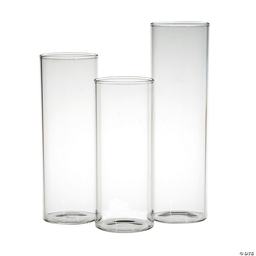 Glass Cylinder Vase Set - 3 Pc. | Oriental Trading Company