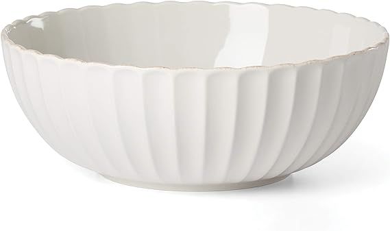 Lenox French Perle Scallop Serving Bowl, 10.75", White | Amazon (US)