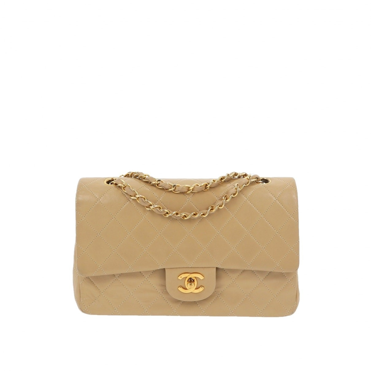 Chanel Timeless/Classique Beige Leather Handbag for Women | Vestiaire Collective (Global)